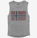 Retro Vintage Norway Flag  Womens Muscle Tank