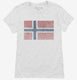 Retro Vintage Norway Flag white Womens