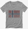 Retro Vintage Norway Flag Womens Vneck