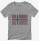Retro Vintage Norway Flag  Womens V-Neck Tee