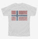 Retro Vintage Norway Flag white Youth Tee