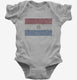 Retro Vintage Paraguay Flag grey Infant Bodysuit