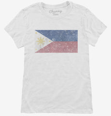 Retro Vintage Philippines Flag Womens T-Shirt