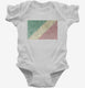 Retro Vintage Republic Of The Congo Flag white Infant Bodysuit