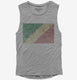 Retro Vintage Republic Of The Congo Flag grey Womens Muscle Tank