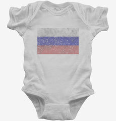 Retro Vintage Russia Flag Baby Bodysuit