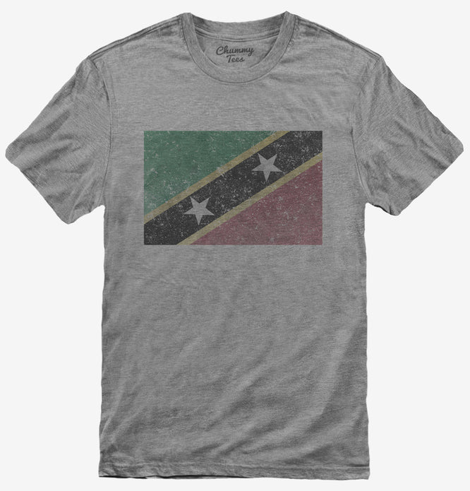 Retro Vintage Saint Kitts And Nevis Flag T-Shirt