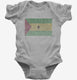 Retro Vintage Sao Tome And Principe Flag grey Infant Bodysuit