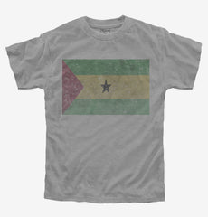 Retro Vintage Sao Tome And Principe Flag Youth Shirt