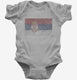 Retro Vintage Serbia Flag grey Infant Bodysuit