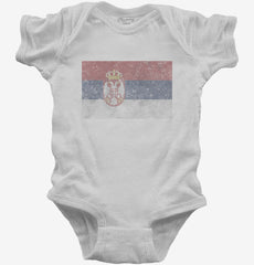 Retro Vintage Serbia Flag Baby Bodysuit
