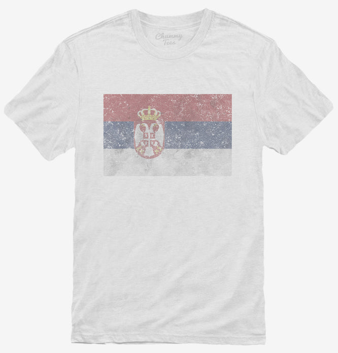 Retro Vintage Serbia Flag T-Shirt