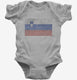 Retro Vintage Slovenia Flag grey Infant Bodysuit