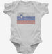 Retro Vintage Slovenia Flag white Infant Bodysuit