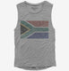 Retro Vintage South Africa Flag  Womens Muscle Tank