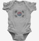 Retro Vintage South Korea Flag grey Infant Bodysuit