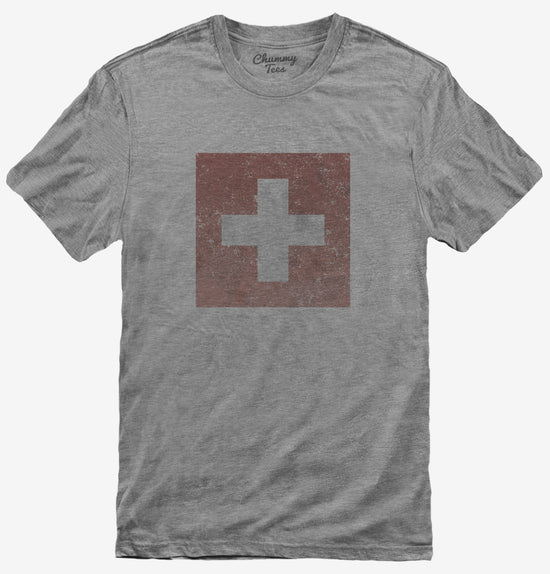 Retro Vintage Switzerland Flag T-Shirt