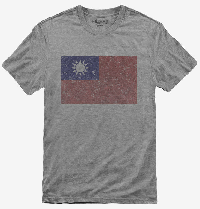 Retro Vintage Taiwan Flag T-Shirt