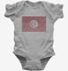 Retro Vintage Tunisia Flag grey Infant Bodysuit