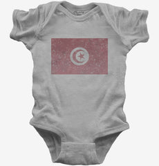 Retro Vintage Tunisia Flag Baby Bodysuit