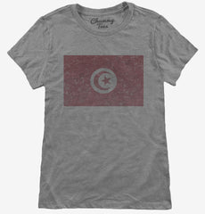 Retro Vintage Tunisia Flag Womens T-Shirt