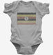 Retro Vintage Uganda Flag grey Infant Bodysuit