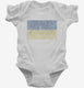 Retro Vintage Ukraine Flag white Infant Bodysuit