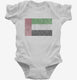 Retro Vintage United Arab Emirates Flag white Infant Bodysuit