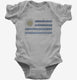 Retro Vintage Uruguay Flag grey Infant Bodysuit