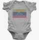 Retro Vintage Venezuela Flag grey Infant Bodysuit