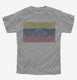 Retro Vintage Venezuela Flag grey Youth Tee