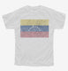 Retro Vintage Venezuela Flag white Youth Tee