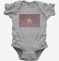 Retro Vintage Vietnam Flag Baby Bodysuit