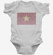 Retro Vintage Vietnam Flag white Infant Bodysuit