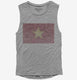 Retro Vintage Vietnam Flag grey Womens Muscle Tank