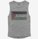 Retro Vintage Western Sahara Flag grey Womens Muscle Tank