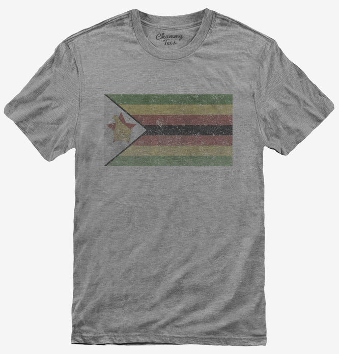 Retro Vintage Zimbabwe Flag T-Shirt