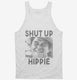 Ronald Reagan Says Shut Up Hippie white Tank