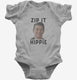 Ronald Reagan Zip It Hippie  Infant Bodysuit