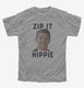 Ronald Reagan Zip It Hippie  Youth Tee