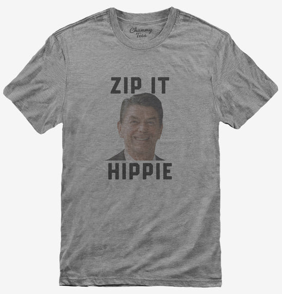 Ronald Reagan Zip It Hippie T-Shirt