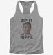 Ronald Reagan Zip It Hippie  Womens Racerback Tank