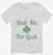 Rub Me For Luck  Womens V-Neck Tee