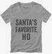 Santa's Favorite Ho  Womens V-Neck Tee
