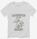 Sasquatch Is My Daddy white Womens V-Neck Tee