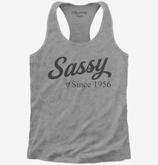 Sassy Since 1956 Womens Racerback Tank