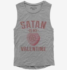 Satan Is My Valentine Womens Muscle Tank