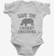 Save The Chubby Unicorns Rhino white Infant Bodysuit