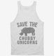 Save The Chubby Unicorns Rhino white Tank