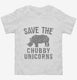 Save The Chubby Unicorns Rhino white Toddler Tee